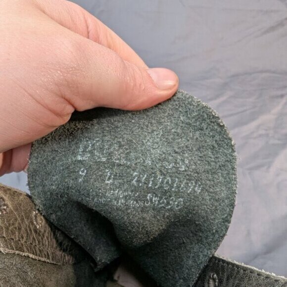 Durango Boots Lace Up Grey Green Leather Men Size 9 - Picture 7 of 8